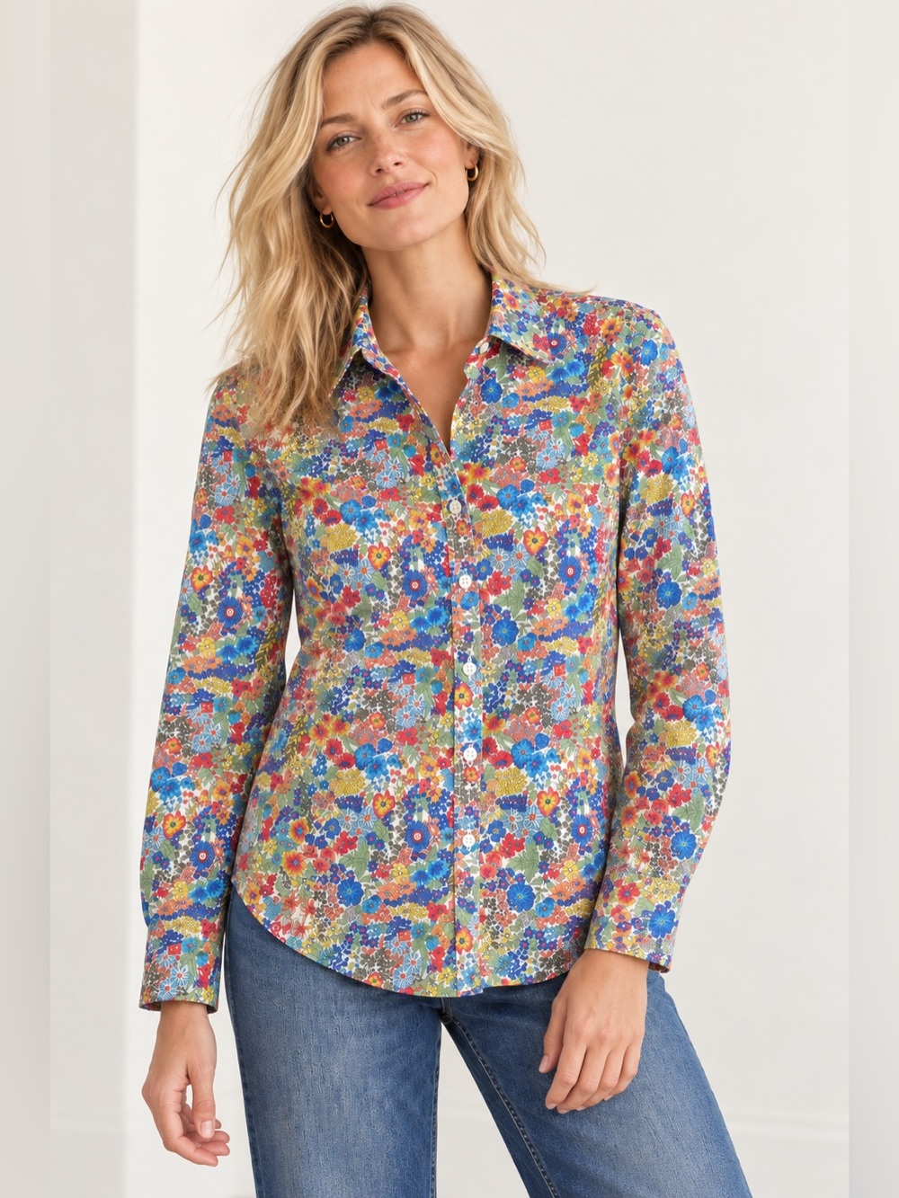 J.Crew x Liberty London Perfect Shirt June’s Meadow Floral Size 6